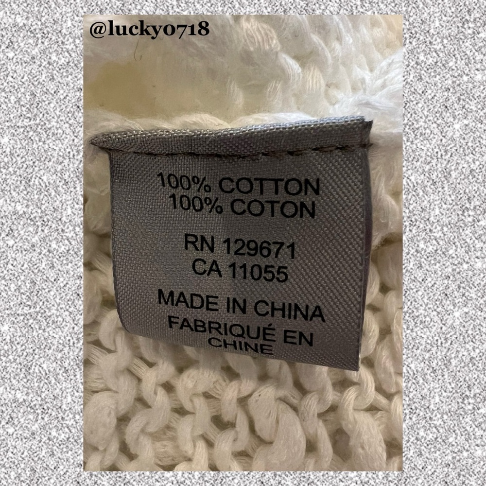 360 Sweater NWOT White Crochet Knit Racerback Tank Sz S - Picture 6 of 6